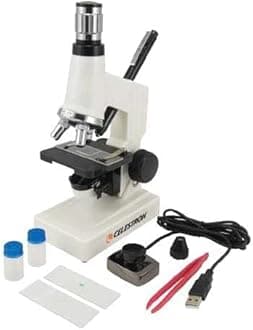 Celestron 44320 Digital Student Microscope Kit, 40x-600x Magnification, White