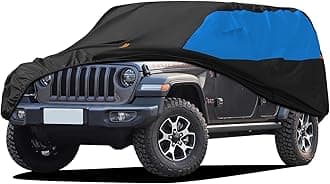 MORNYRAY 10 Layers SUV Car Cover Waterproof All Weather for Automobiles, 100% Waterproof Outdoor SUV Car Covers Rain Snow UV Dust Protection with Zipper Cotton,See Vehicle Size Chart for Accurate Fit.