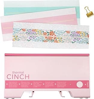 Thermal Cinch Binding Machine Pink 12 Inch, Includes Thermal Book Binding Machine, Book Spines, and Clips, Create DIY Journals, Notebooks, Scrapbooks, Photo Books, and Documents