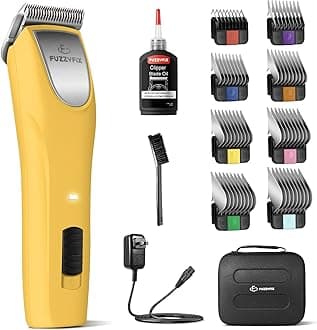 Professional Dog Clippers for Grooming, 2 Speed Pet Grooming Kit for Thick Curly Matted Coats, Low Noise Heavy Duty Cordless Hair Trimmer with Detachable Metal Blade for Animal/Pet/Horse