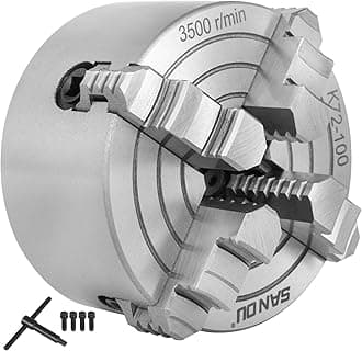 MophornK72-100 Lathe Chuck 4 Inch 4-Jaw,Lathe Chuck Independent Reversible Jaw,Metal Lathe Chuck Turning Machine Accessories,for Lathes Machine
