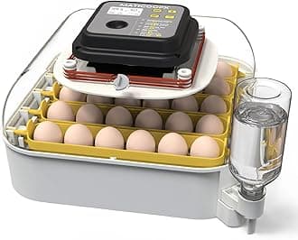 MATICOOPX 30 Egg Incubator with Humidity Display, Egg Candler, Automatic Egg Turner, for Hatching Chickens