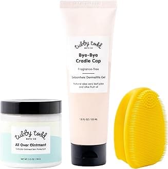 Dairy Crust Baby Hair Treatment Kit - Includes Bye-Bye Dairy Crust Gel, Silicone Brush for Milky Scab & 3.5 Oz Ointment - Gentle For Sensitive Skin