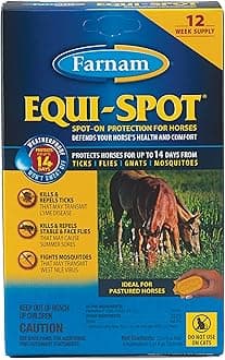 Equi-Spot, Horse Fly Control, Long-lasting Protection, 6 Applications, 12-Week Supply for One Horse