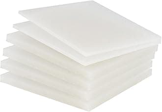 PP Polypropylene Sheet Plate Thickness 3mm-20mm Hard Sheet PVC Plate PP PE Sheet (150mm * 150mm * 5mm * 15 Pieces)