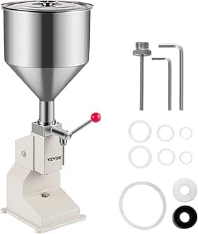 VEVOR A03 Pro Manual Paste Liquid 11.5 L Hopper, 5-110ml Adjustable Bottle Filling Machine