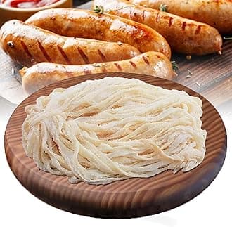 Natural Sheep Sausage Casing,Edible Casings for Making,Grade A,Great for Snack Sticks,Italian,Hot Dog,Polish,Bratwurst Breakfast Sausage Links-12M/39ft,Φ22-24mm